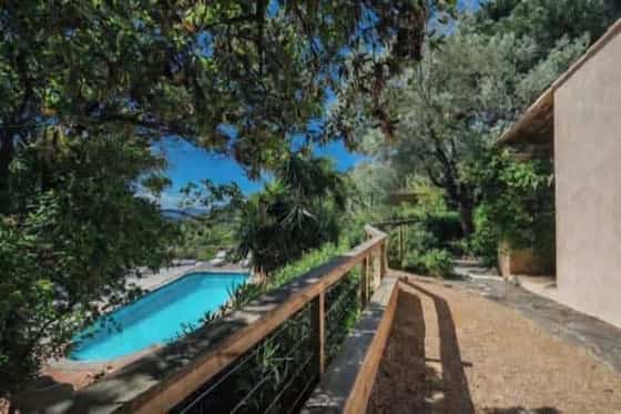 Pool access and Mediterranean garden