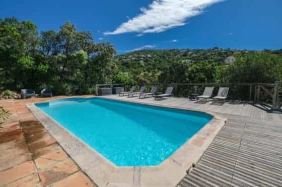 Pool and hillside view