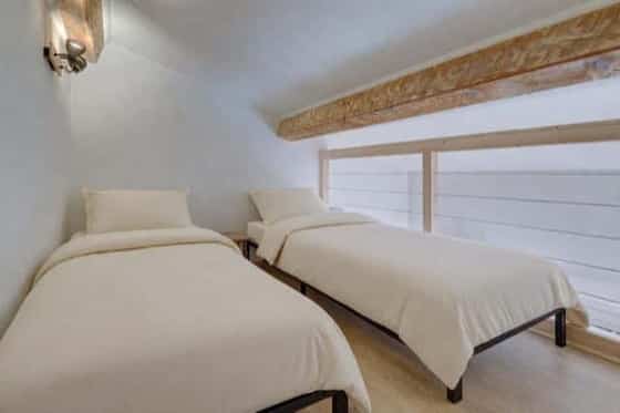 Mezzanine with single beds