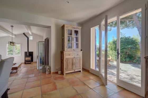 Dining area opening outdoors